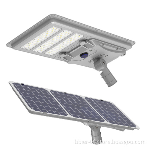 US Stock 200W LED Solar Street Light IP65 5000K Parking Lot Outdoor Lamp
